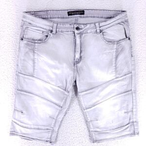 Brooklyn Laundry Jean Short Denim Cotton Men SZ 36 Gray Straight Stretch VTG 90s